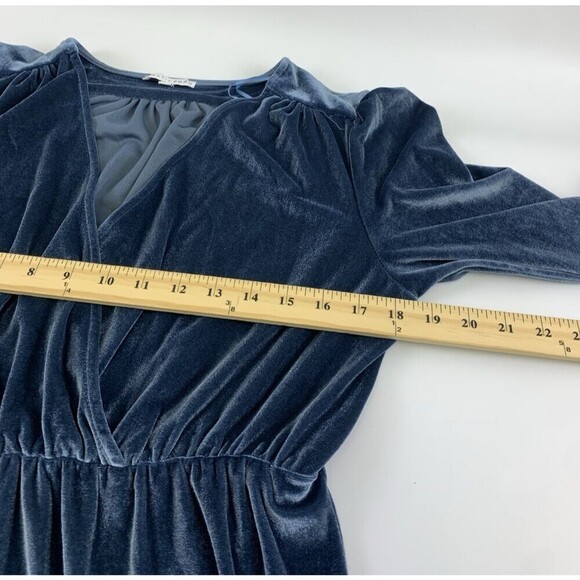 Baltic Born Sofia Velvet Maxi Dress Blue V-Neck 3/4 Sleeve Long Pullover Size XL - Picture 14 of 16